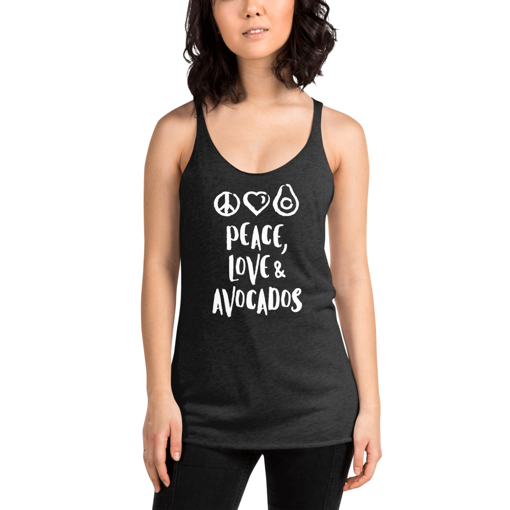 Avocadista Peace Love Avocados Vegan plant based Tanktop Top racerback