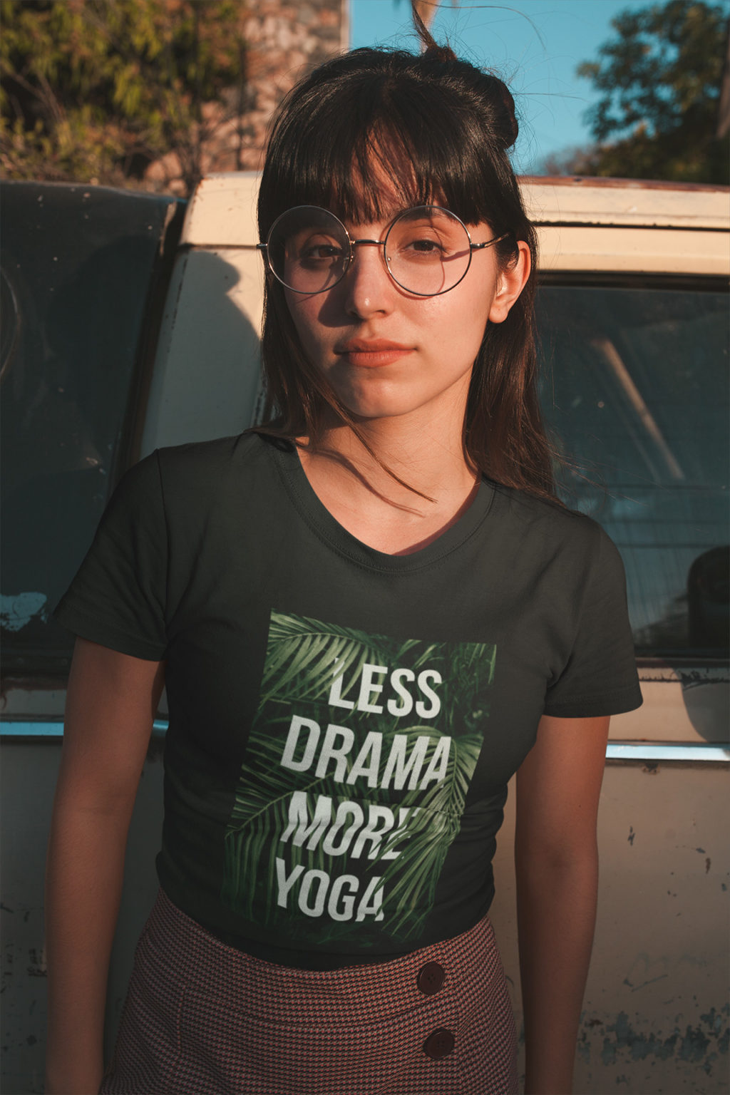 Avocadista Less Drama More Yoga T-Shirt