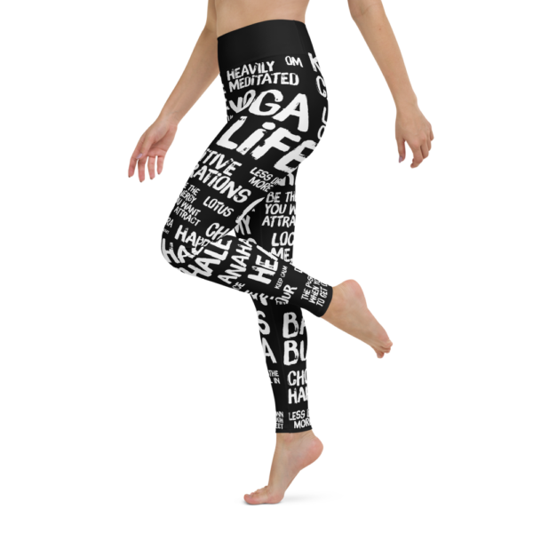 Quotes Black Yoga Leggings Pants Tights