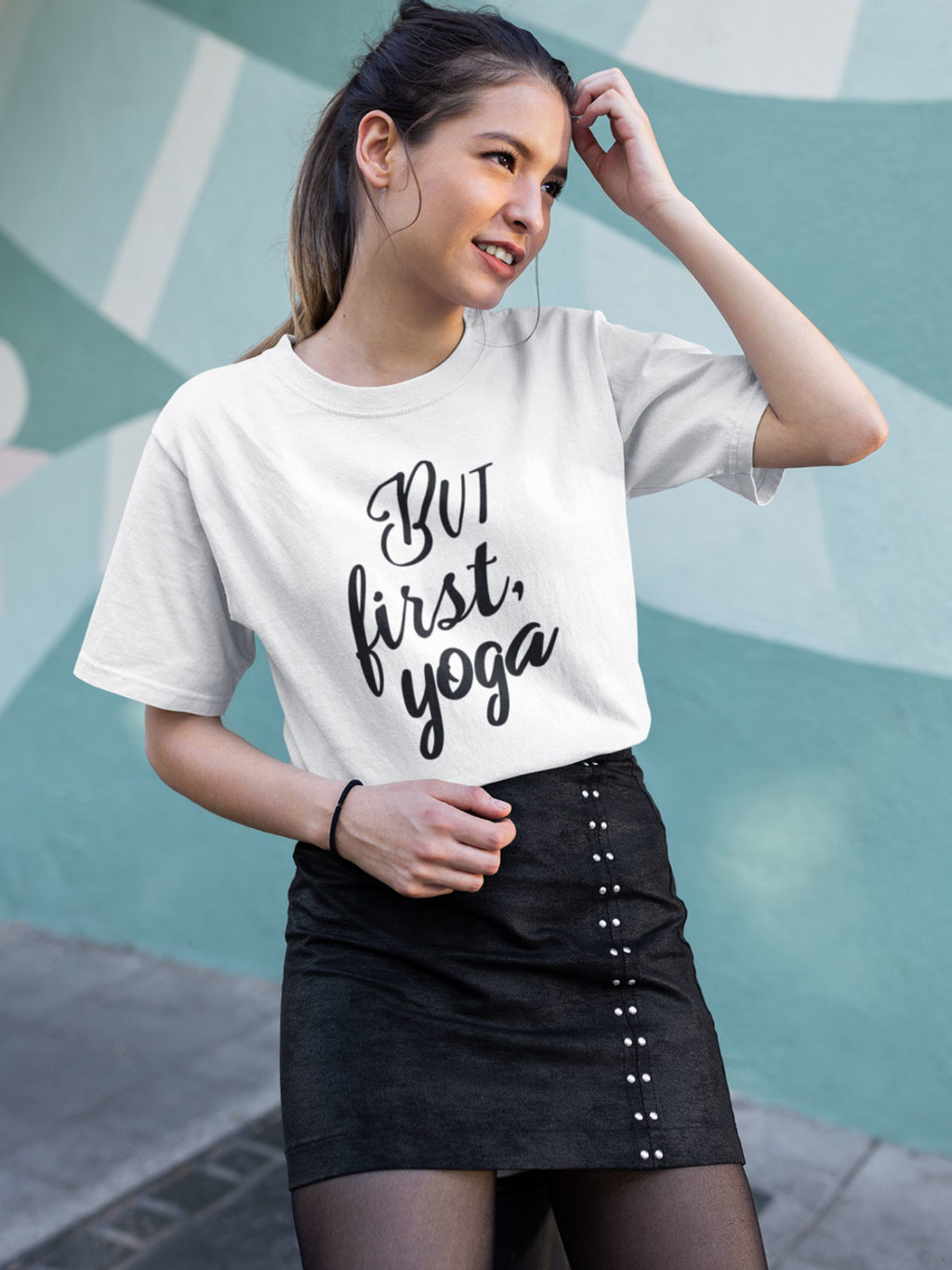 Avocadista But First Yoga T-Shirt