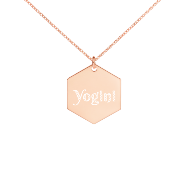 Avocadista Yogini Hexagon Engraved Necklace Yoga Jewelry Schmuck Kette Necklace