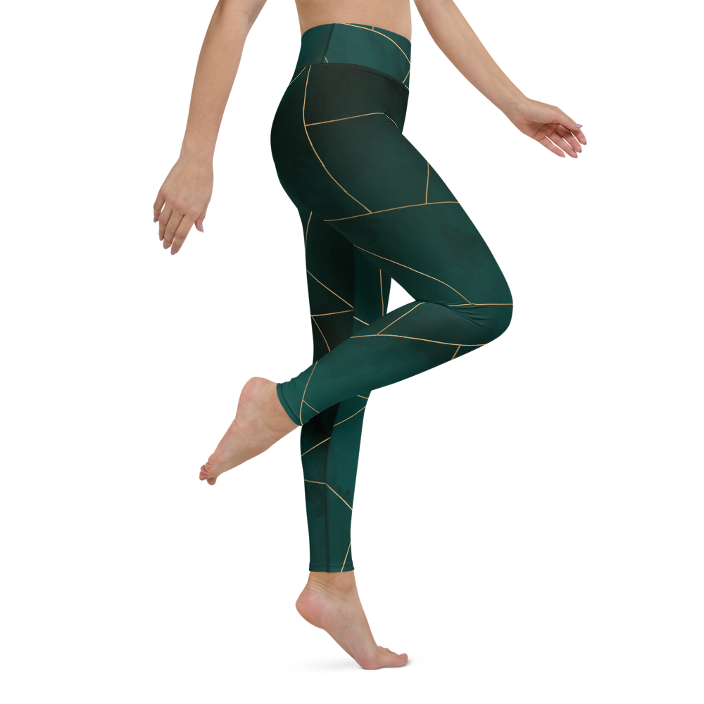 Green Mosaic Yoga Leggings - Avocadista