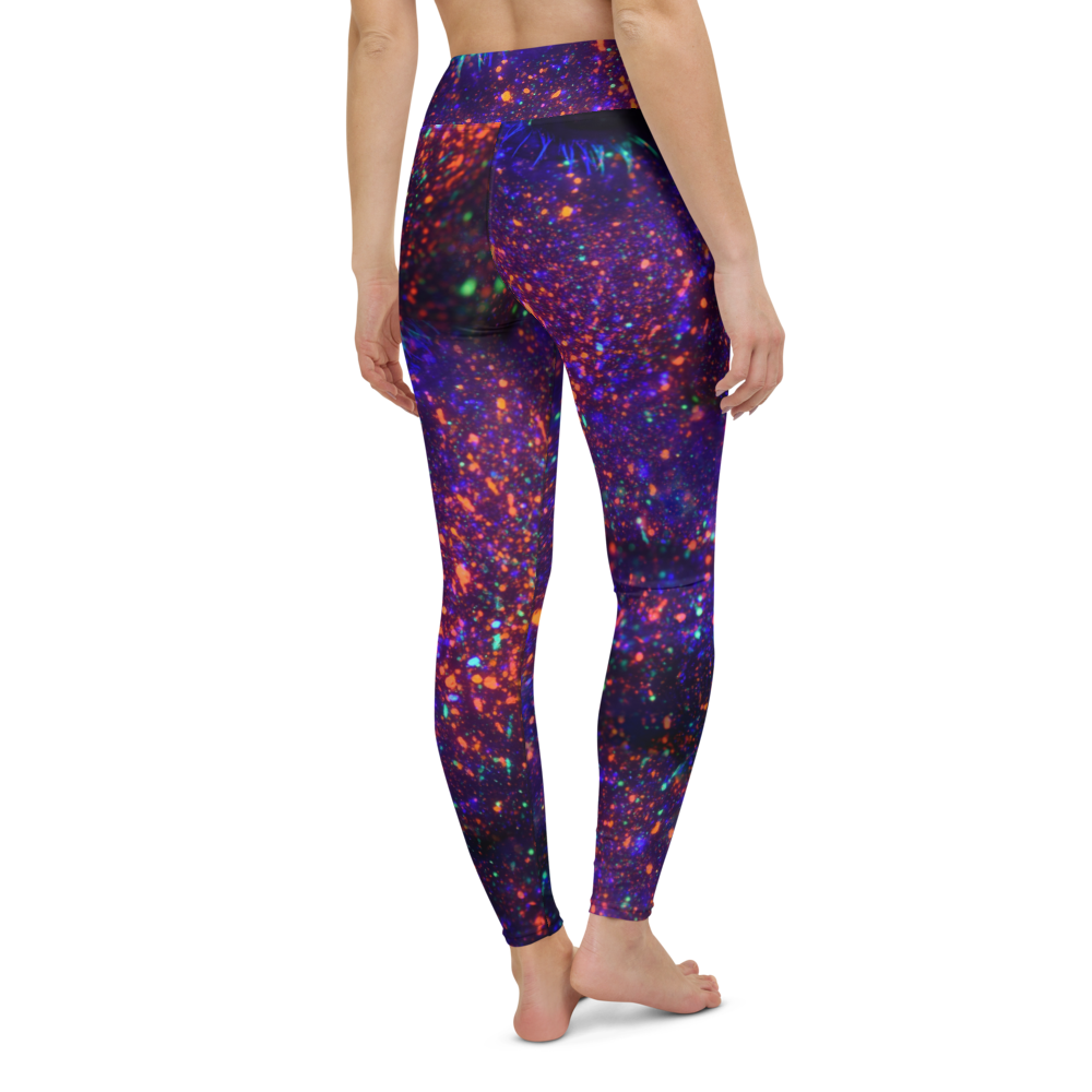 Blue och Lila Galaxy Neon Yoga Leggings