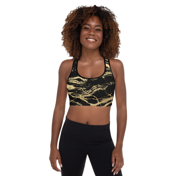 Avocadista Golden Marble Yoga Sports Bra Active Wear Pilates