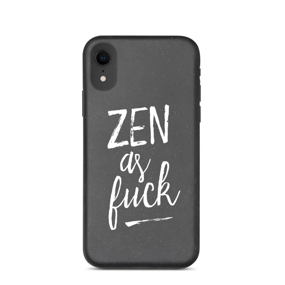 Zen as Fuck Yoga Mindfulness Biodegradable iPhone Case