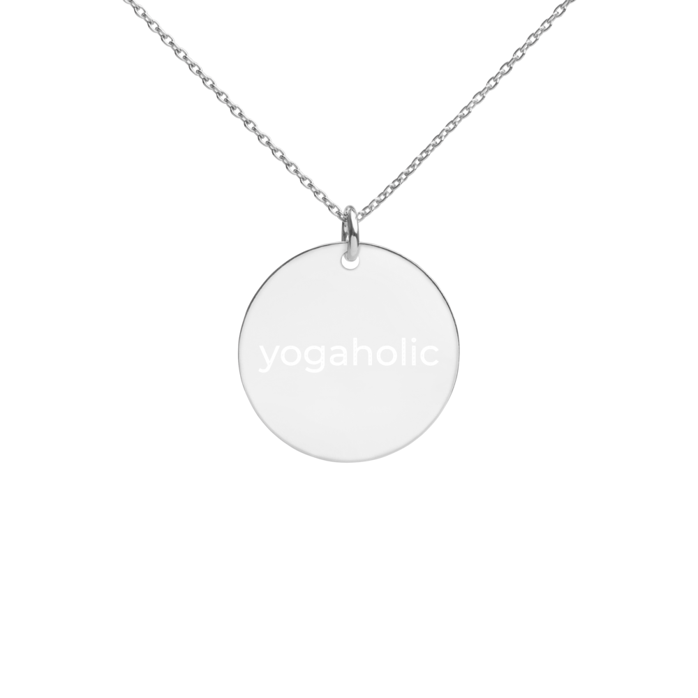 Yogaholic Silver Disc Chain Necklace