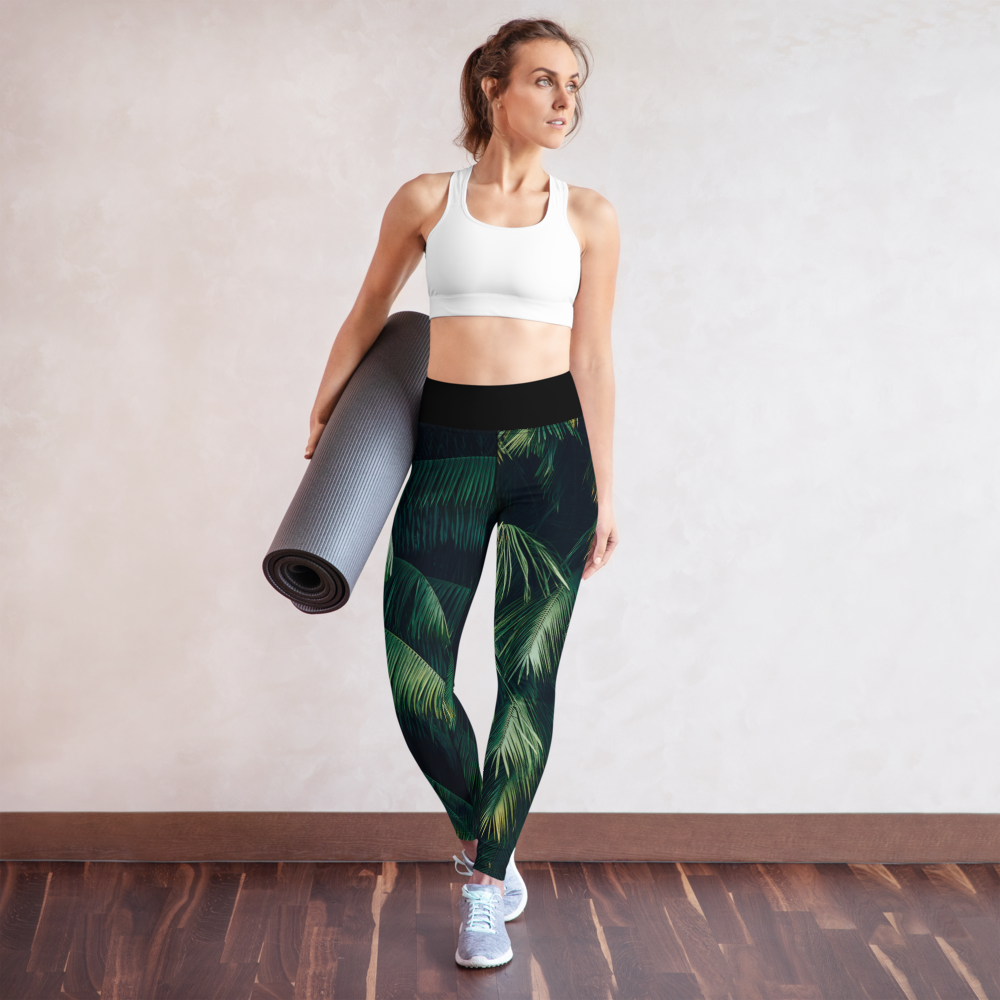 Zen Palm Yoga Leggings - Avocadista