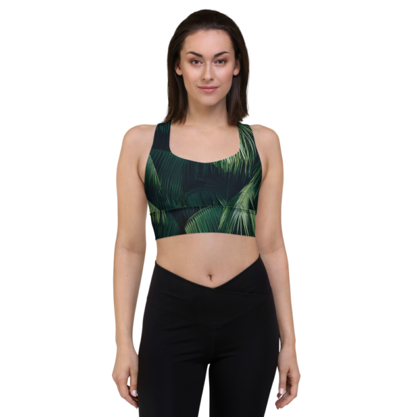 Zen Palm Yoga Sports Bra Active Wear Pilates
