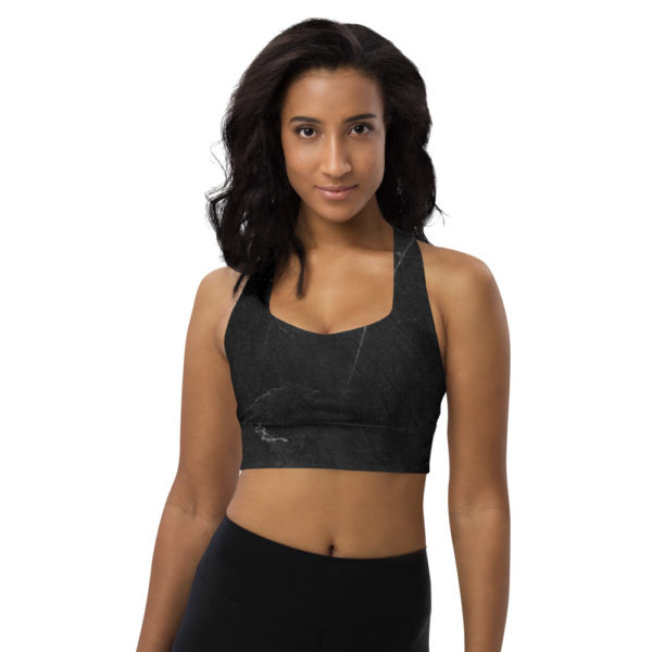 Black Marble Yoga Sports bra Active Wear Pilates