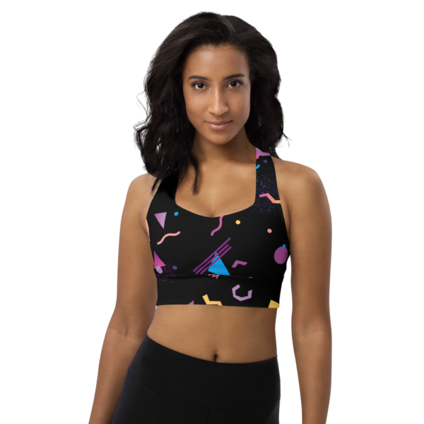 90ies black yoga sports bra active wear Pilates